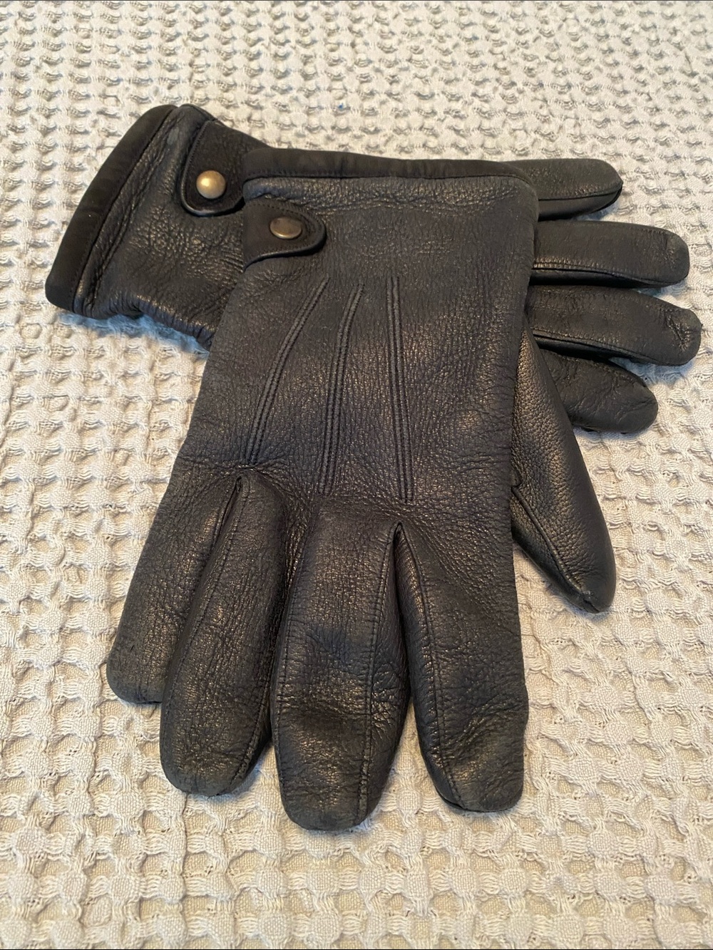 Harry Rosen  black gloves  men’s size M - Picture 6 of 12